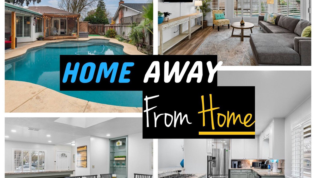 Modesto House | Large 4 Bedroom Home - Pool - Mini Golf - FirePit