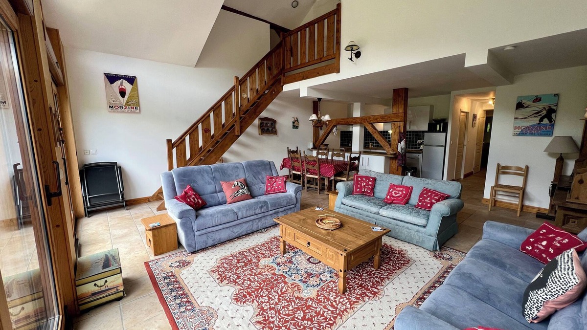 Seytroux Apartment | Large Top Floor Apartment with balcony & views! Sleeps 10, family friendly.