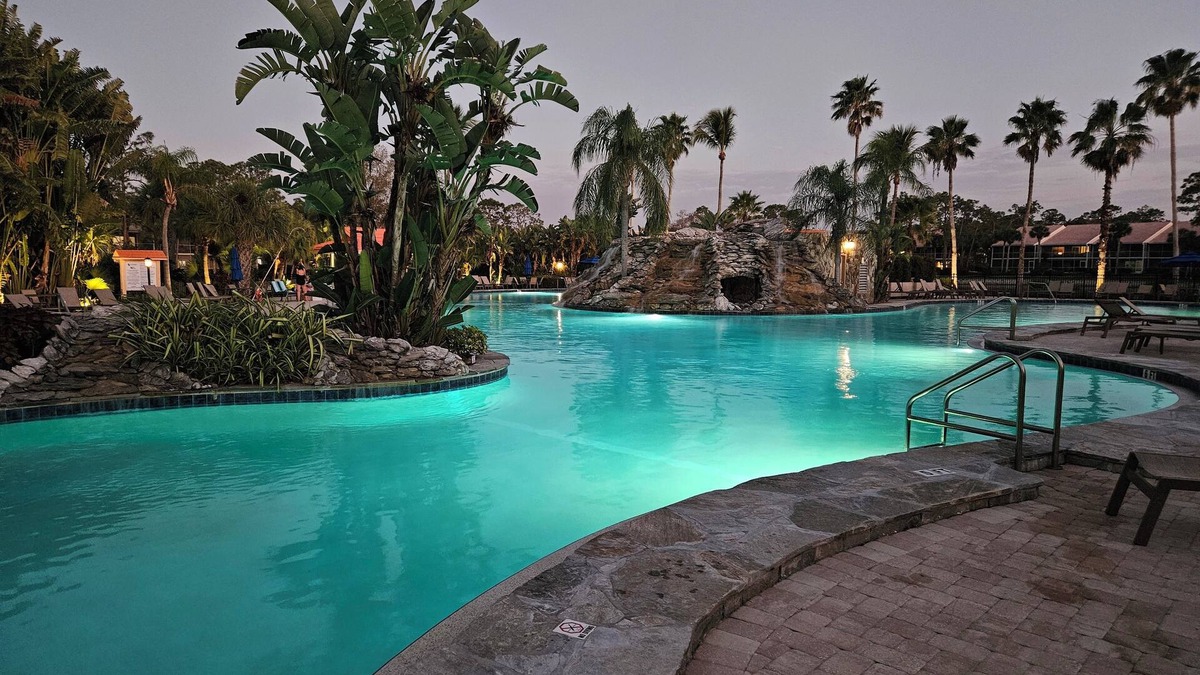 Naples Condo | Large updated lanai overlooking the heart of the water at Magnolia Falls.