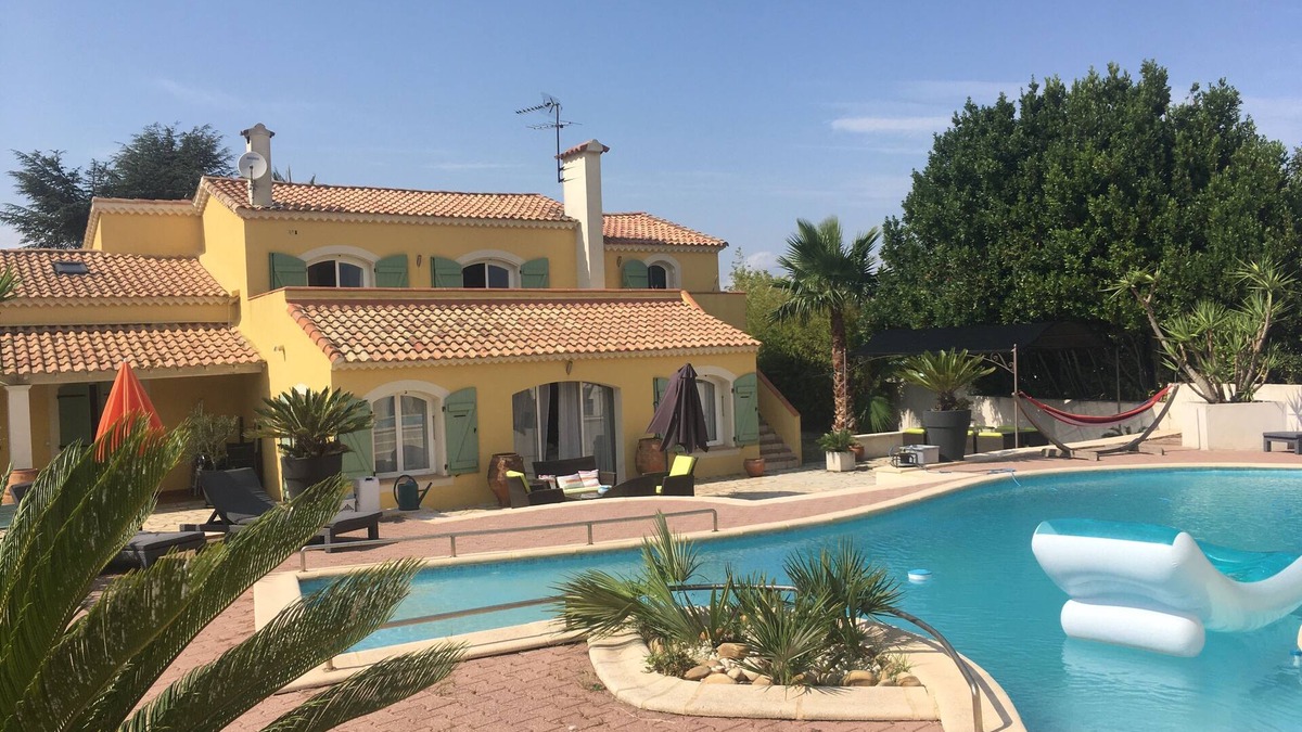 Perols House | LARGE VILLA LUXURY SWIMMING POOL 360 m2 on 1500 m2 SEA BEACH 3 MINUTES AWAY
