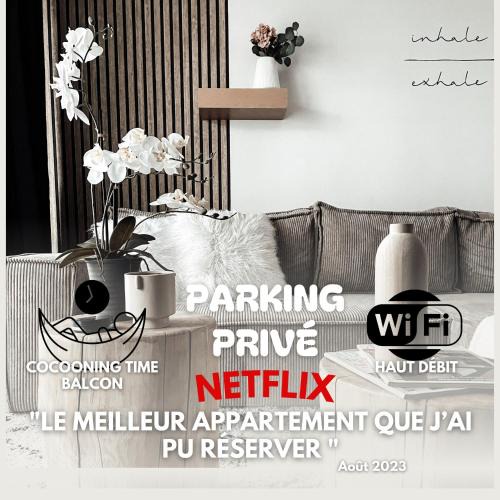 Sablon Apartment | Le cocon Blånc Metz -T2 cosy avec parking privé & balcon - Gare, Nouvelle Ville