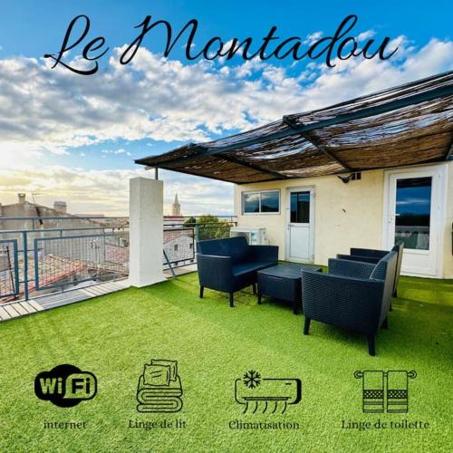 Cuxac-dʼAude House | Le Montadou avec Roof Top - local vélosmotos - netflix - climatisation