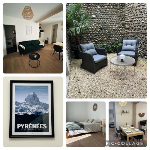 Centre Ville Apartment | Le patio : Appartement chic 3 chambres au cœur de Pau