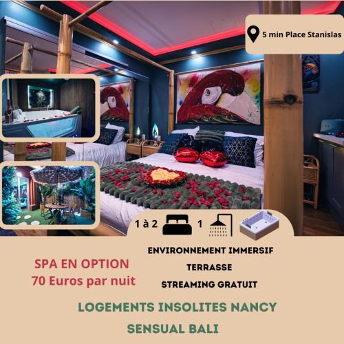 Saint Nicolas - Charles III - Ville vieille - Trois Maisons - Leopold Apartment | Le Petit Sensual Bali Spa Option 300m Place Stanislas