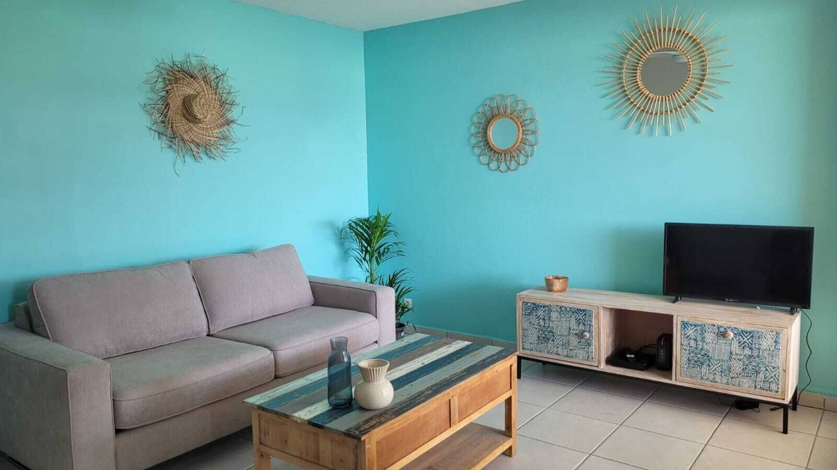 Pointe de la verdure Apartment | Le Soleil Bleu, Charmant T2 à Proximité des Plages, Restaurants et Commerces