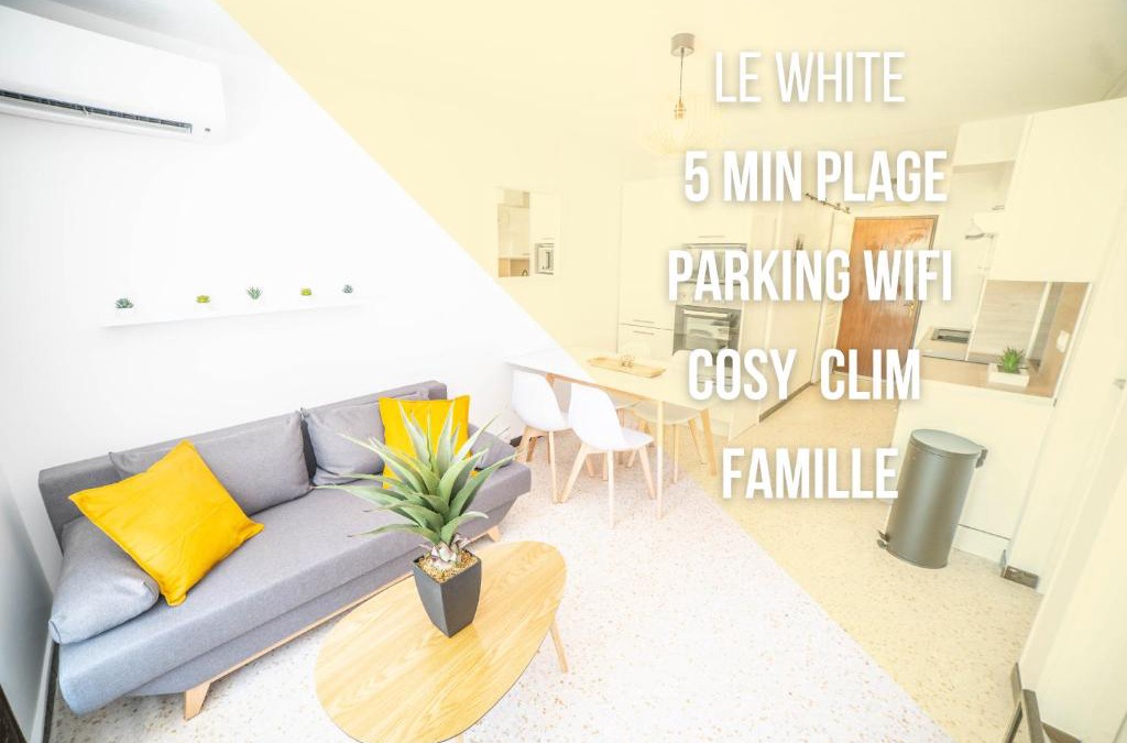 La Petite Motte Apartment | LE WHITE - CLIM PARKING WIFI 5min PLAGE NEUF 6MAX -TOP PROS SERVICESConciergerie
