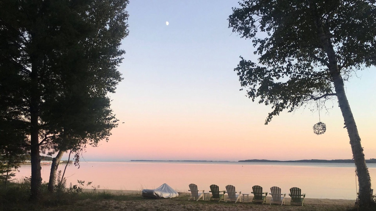 Northport House | Leelanau/Northport Beach House,130 ft of prime sugar sand beach just steps away.