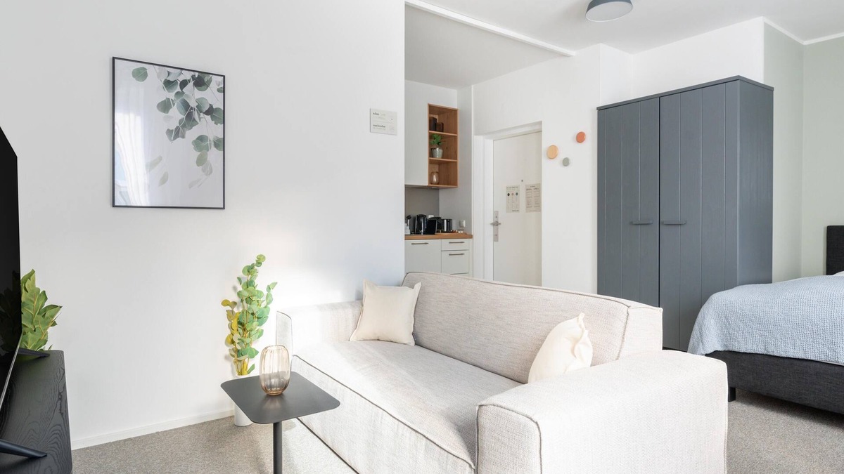 Innere Stadt Apartment | limehome Linz Friedrichst | Single Suite M seating