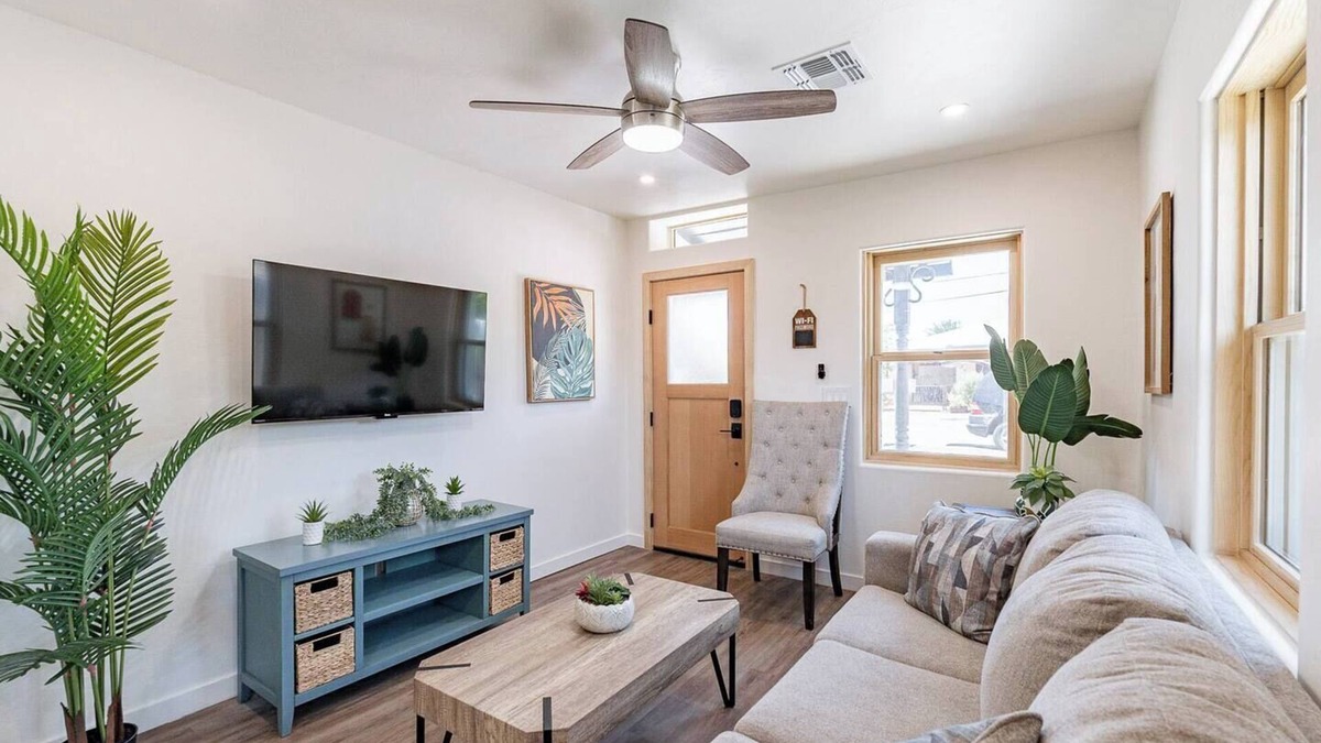 Barrio Viejo House | Located downtown this 1 bedroom 1 bathroom is fully remodeled with your own dedicated electric vehicle charger .