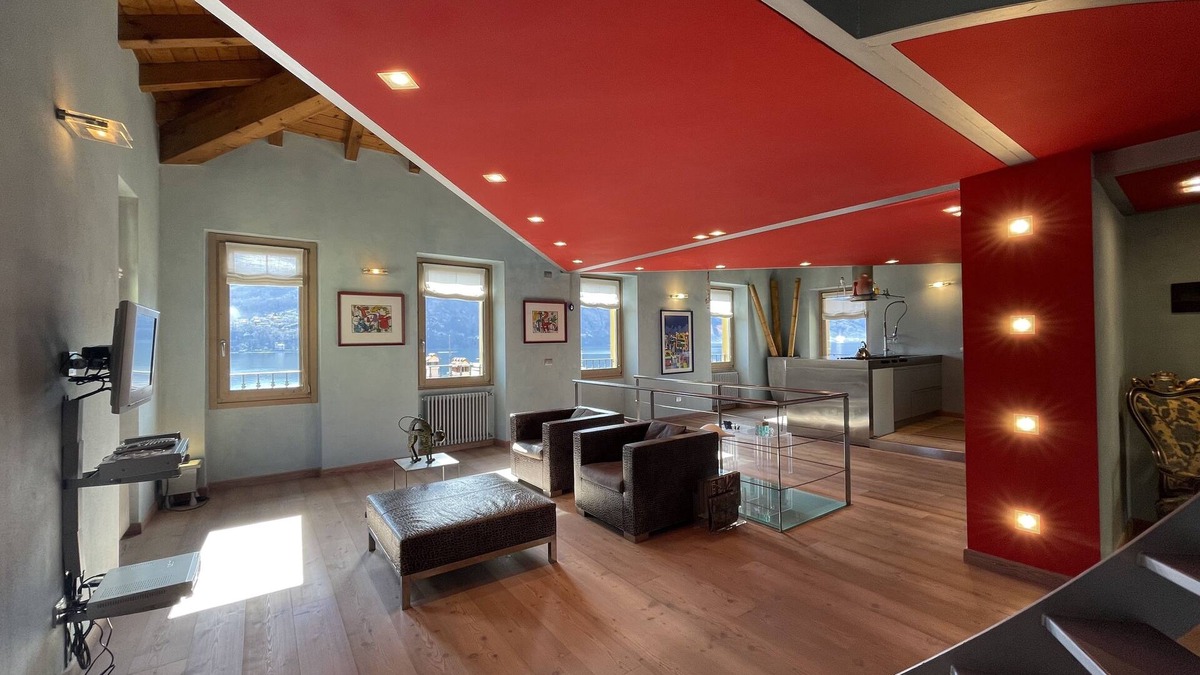 Tremezzo Condo | Loft with lake view and garden