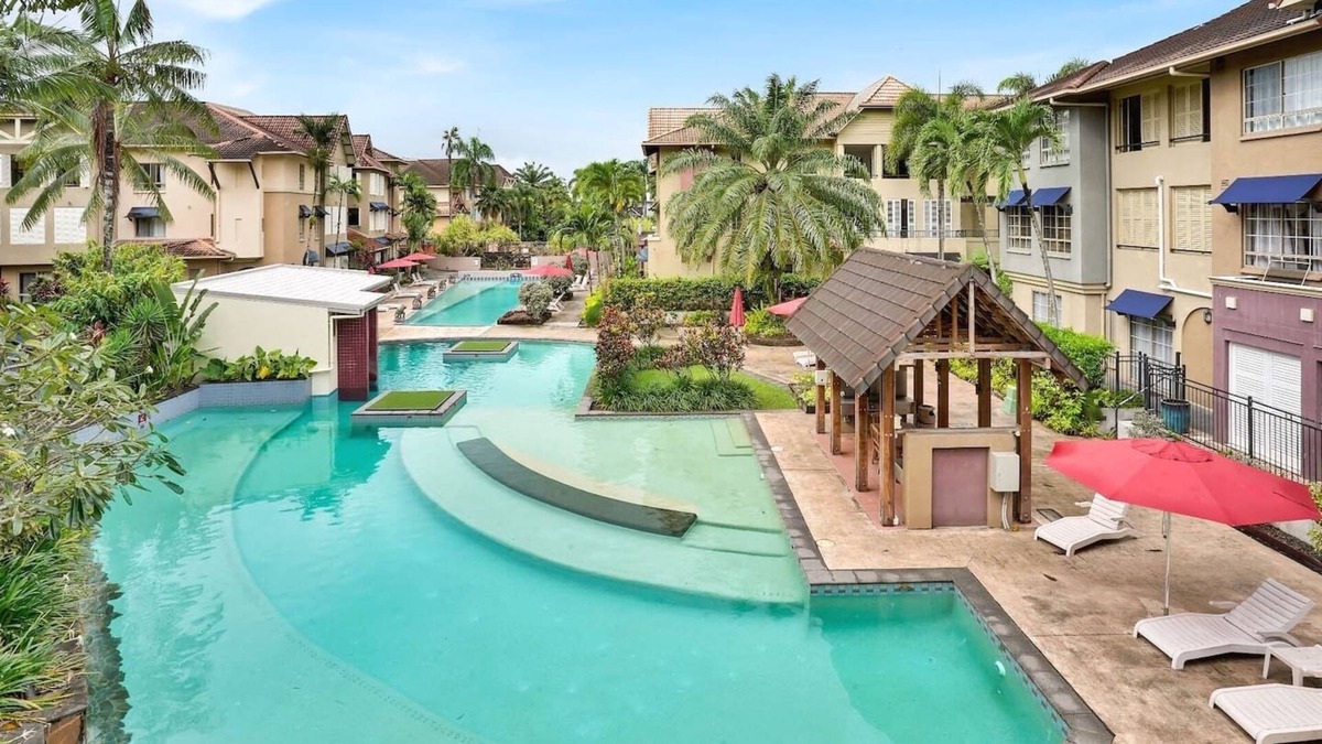 Cairns North Apartment | Lotus Lakes - Tropical 2BR Retreat | Resort Pools | Near Cairns CBD & Botanical Gardens