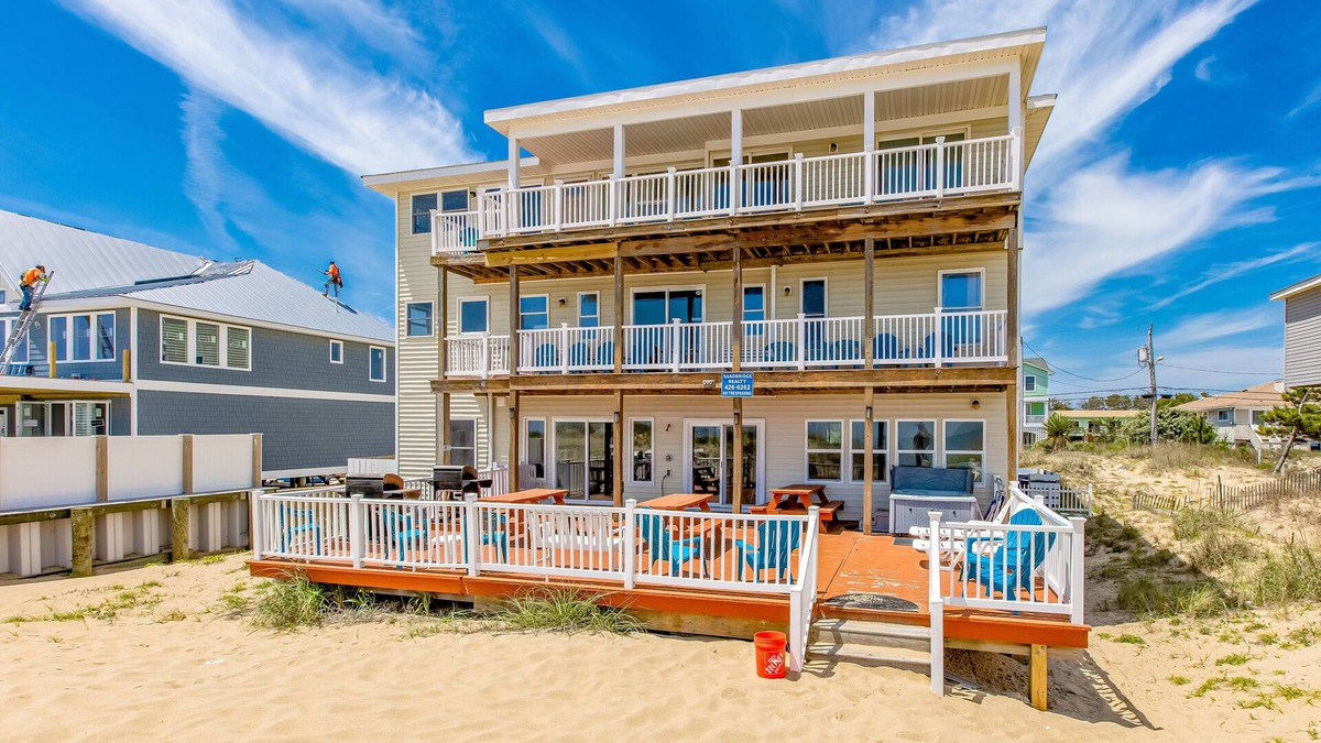 Sandbridge House | Lovely house near Sandbridge Beach - decks with stunning ocean views & hot tub