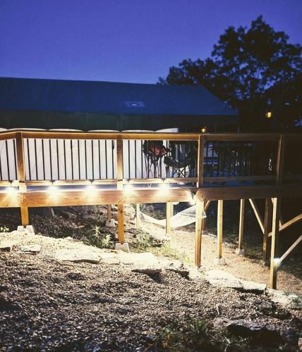 Squires Other | Lovely Safari Tent with Treetop Views for Family Glamping in Missouri