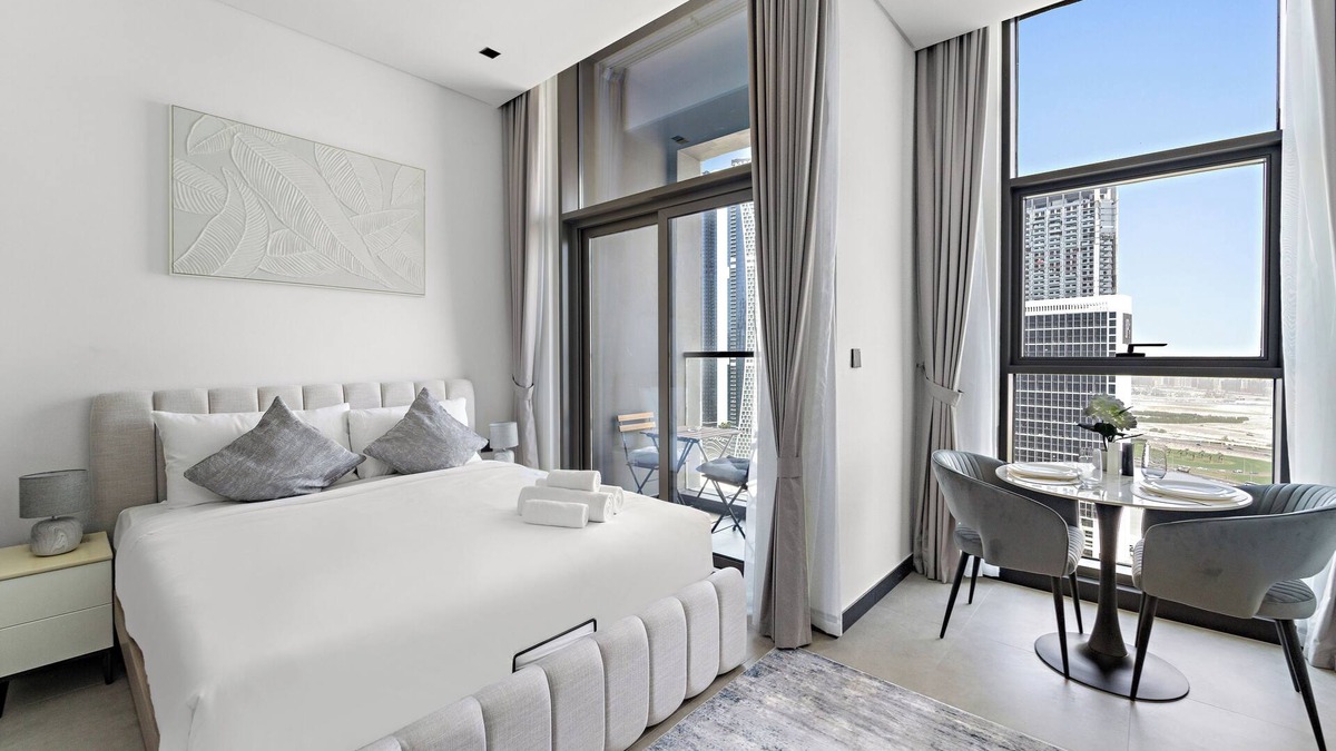 Ras Al Khor Industrial Area Apartment | Lux Studio 15 Northside with a Pool, Gym & Canal Views