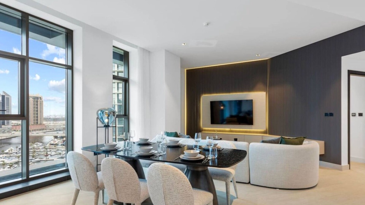 Business Bay Apartment | Luxe 2 Bedroom with Burj Khalifa and Canal Views