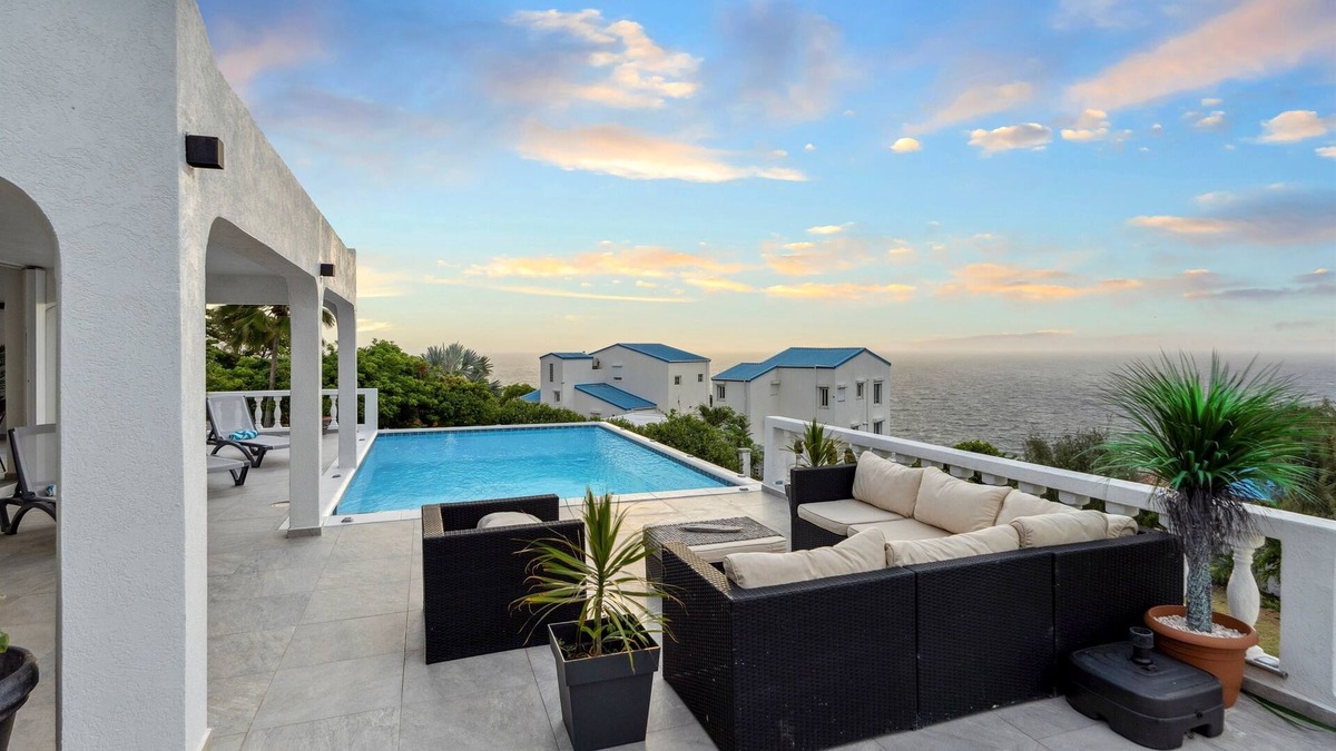Dawn Beach Estates Villa | Luxe 3BR Villa: Pool & Sweeping Ocean Views