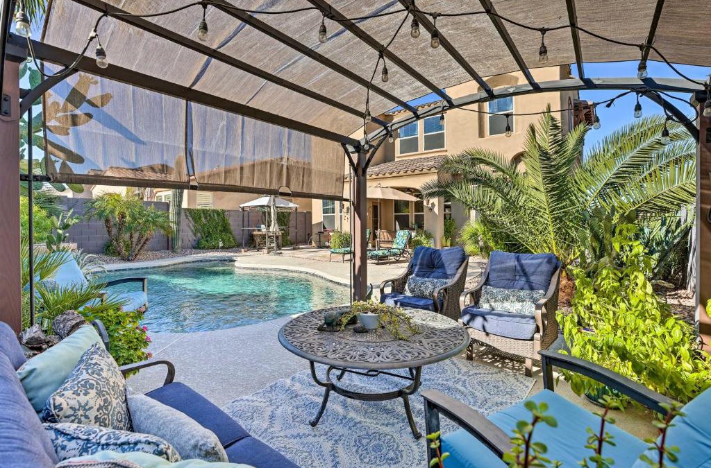 Estrella Mountain Ranch House | Luxe Goodyear Home with Serene Backyard and Game Room
