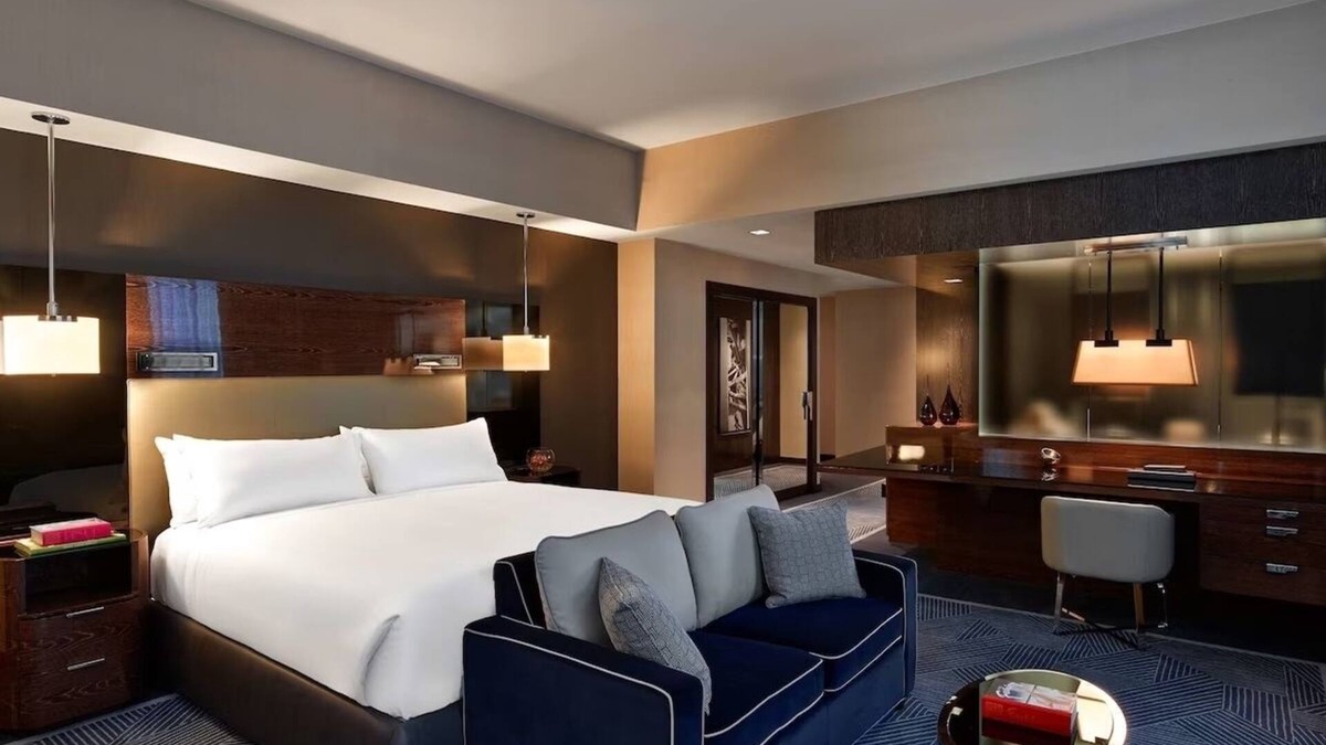 Downtown Dallas Hotel | Luxe King Room with Skyline Views, Steps from Art and Dining