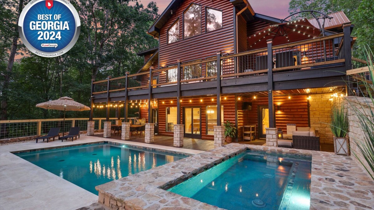 Morganton Cabin | Luxe Mountain Resort - Heated Pool & 12ft Hot Tub