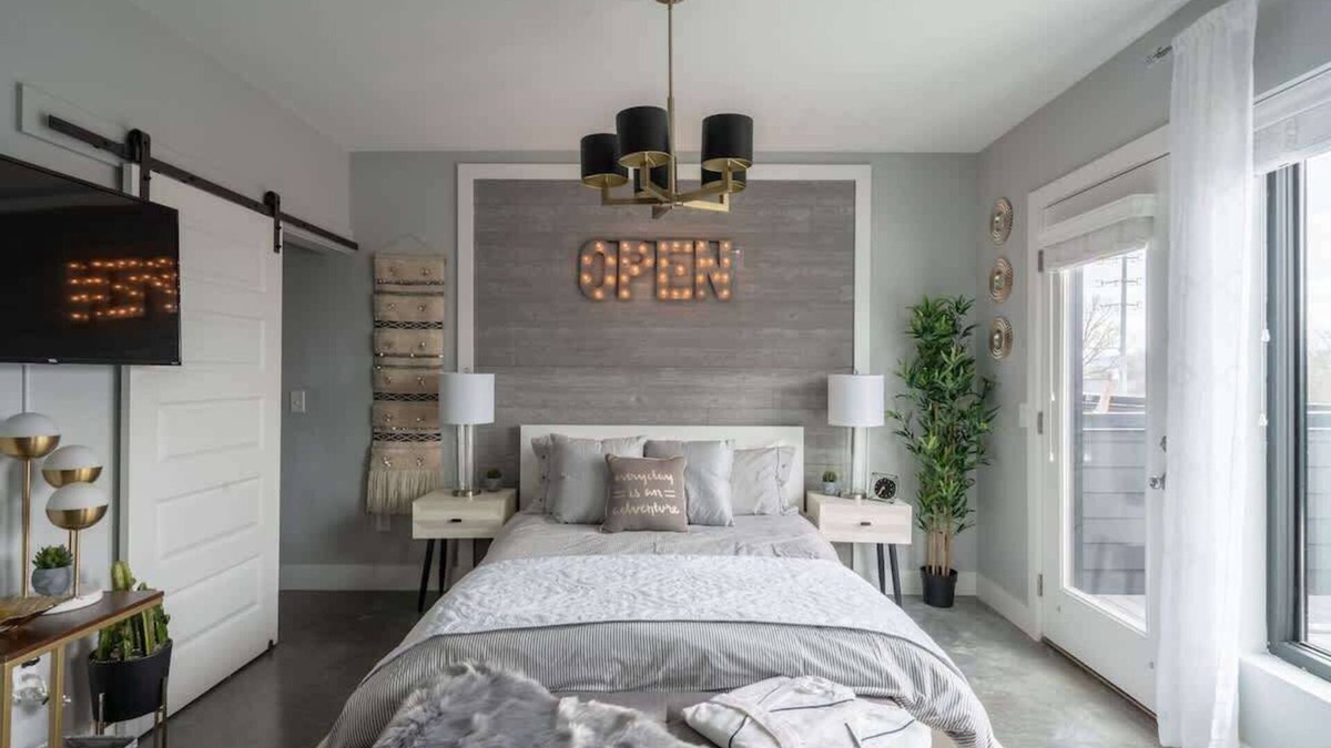 The Nations Apartment | Luxe Studio with Private Deck in Nashville