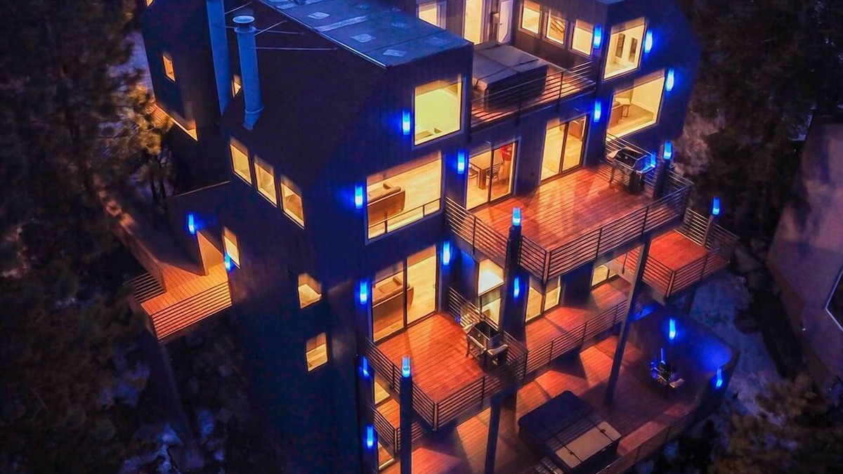 Tahoe Village House | LUXE15: Blue Diamond VIP mega lodge Lake Tahoe hot tub pool game room
