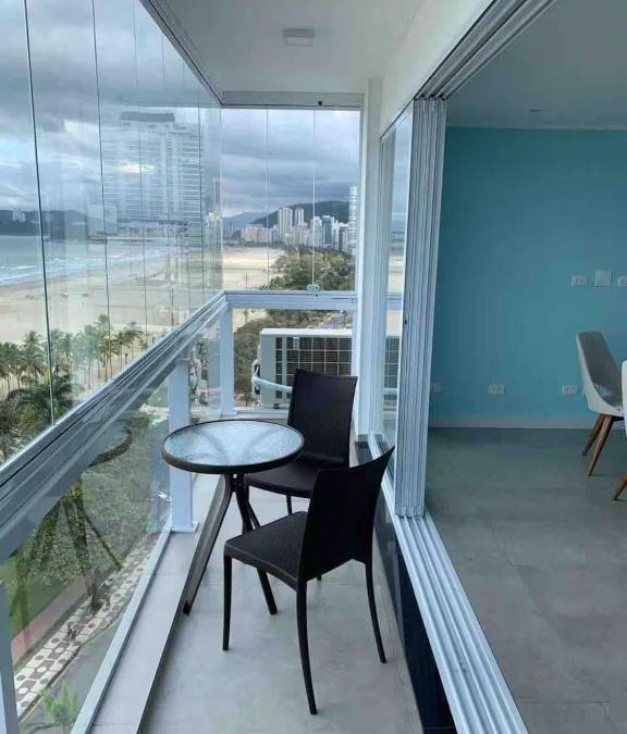 Santos Apartment | LUXO APTO FRENTE AO MAR CORAÇÃO DO GONZAGa SANTOS SP