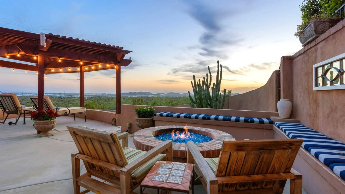 Desert View House | Luxurious dog-friendly home with amazing pool, pool spa, & mountain views
