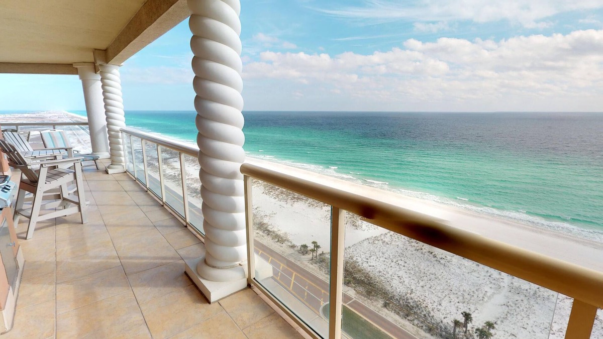 Pensacola Beach Condo | Luxurious Portofino Resort Condo, Panoramic Ocean Front Views, 8 Pools, Steps From The Beach!