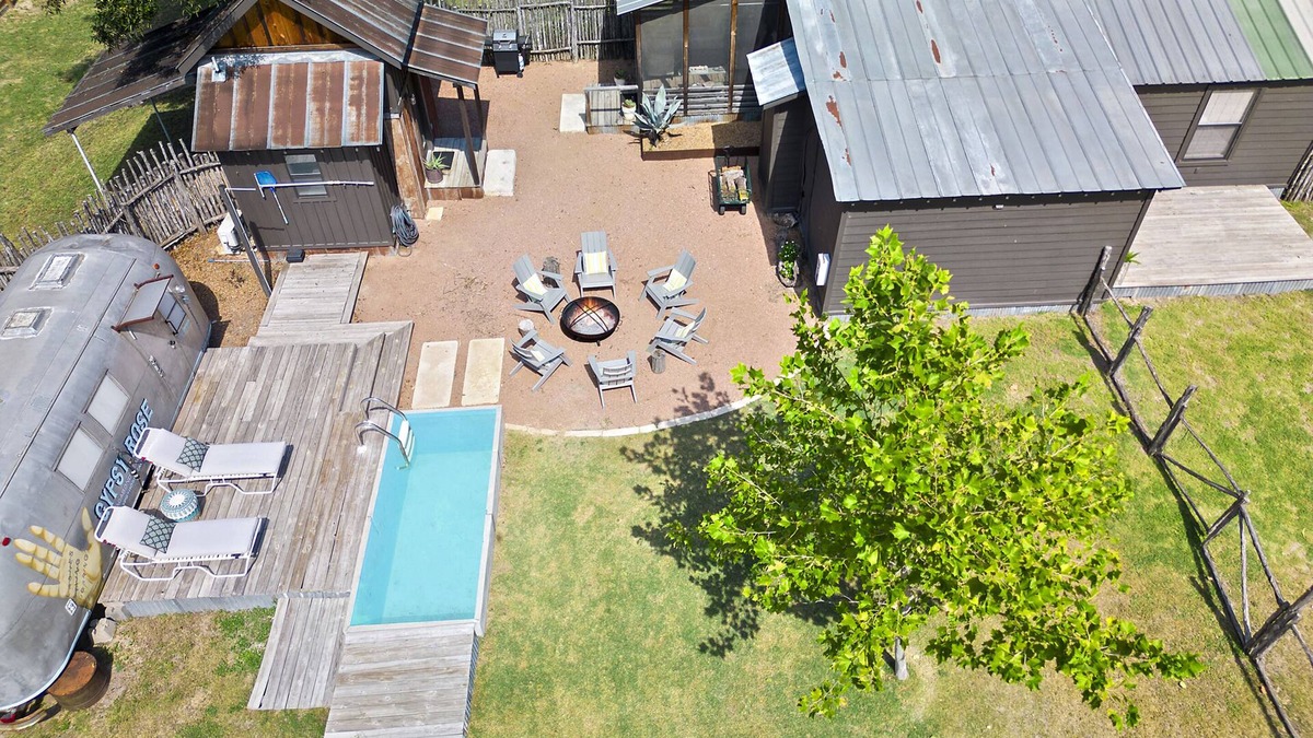 Comfort House | Luxury 3 Bedroom House with Airstream, Cabin, Private Fireplace, and Plunge Pool