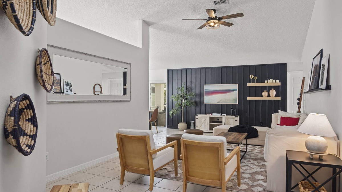 Indian Point House | Luxury 4 BD with fully-fenced + heated private pool! King Bed, Xbox + Game Room!