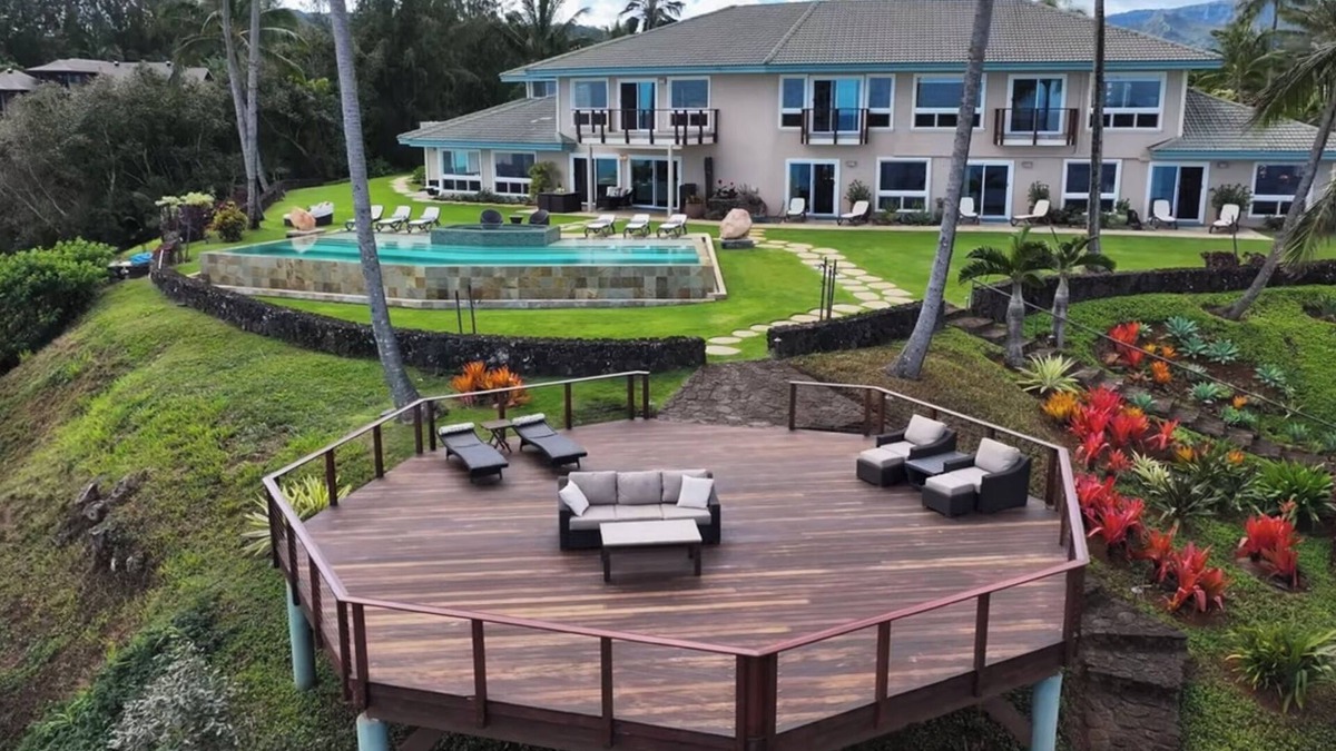Kilauea House | Luxury 5 BR Estate over Beach w/Huge Views, Pool, Hot Tub - TVNC#4201