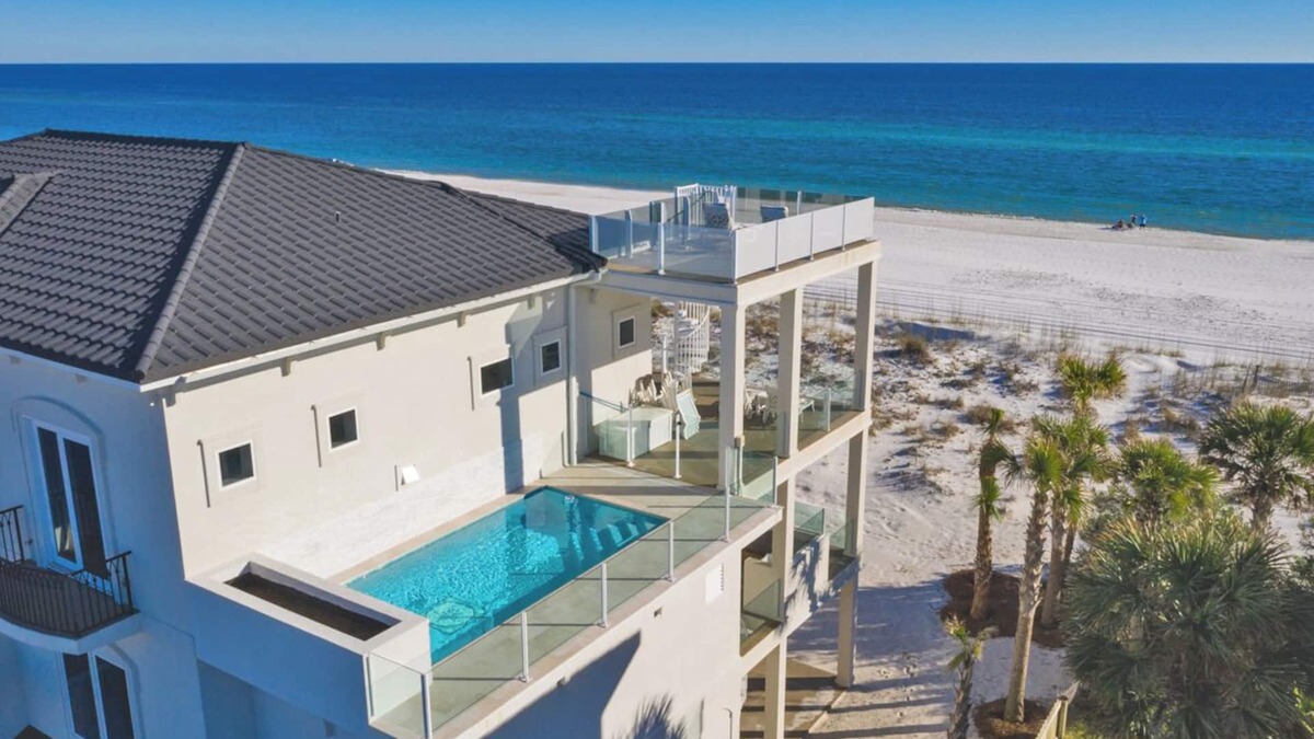 Villa Primera House | Luxury 6-Bedroom, 6.5-Bath Gulf Front Home w/Private Pool!