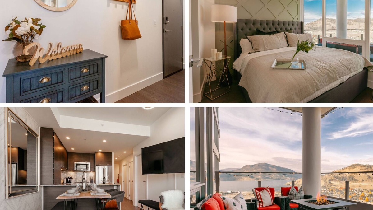North End Apartment | LUXURY FURNISHED CONDO WITH VIEWS 1 BED & DEN! DT KELOWNA