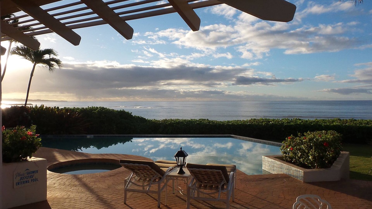 Kekaha House | Luxury Gated private acre , Beach front Rental,with pool,spa,sauna ,and more