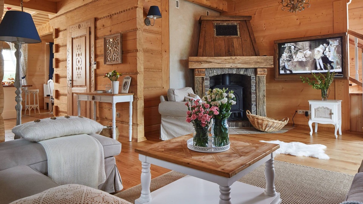 Szaflary Villa | Luxury Highland Style Villa near Zakopane - sauna, pool, jacuzzi and fireplace