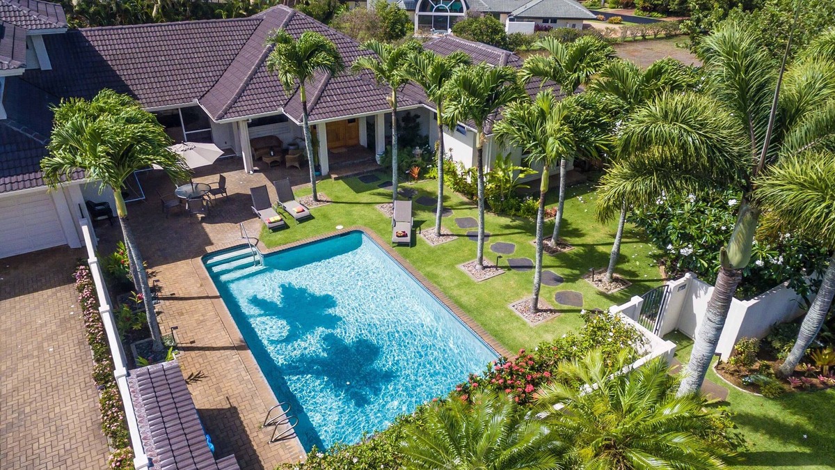 Poipu Villa | Luxury Home, A/C, Heated Pool, Gourmet Kitchen, 4BR 6 Bath, 3 Master Suites.