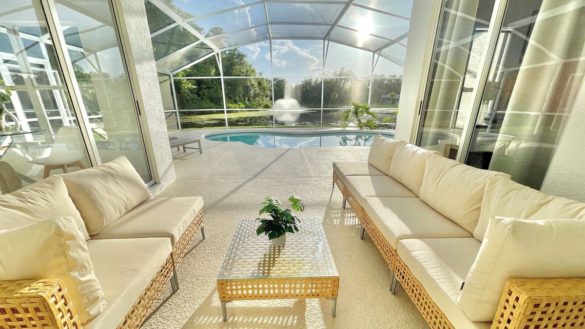 Chatham Park House | Luxury Home Close to Disney, Pool Lake Sunset View