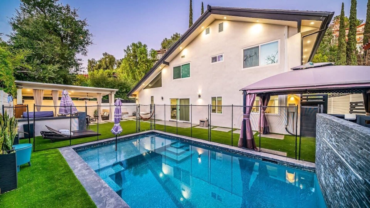 Woodland Hills House | Luxury Oasis: Heated Pool & Home Theater