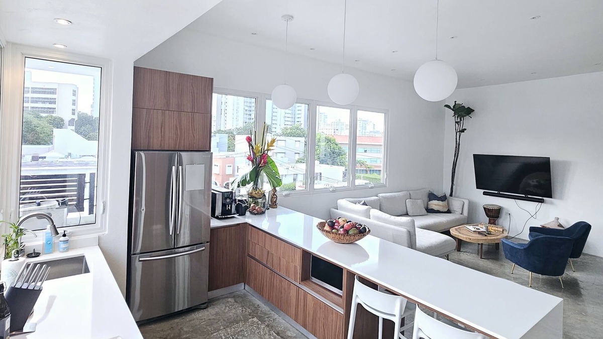 Santurce Apartment | Luxury Owner's Penthouse, 3 blocks from Beach! Chef's Kitchen + Outdoor Oasis.