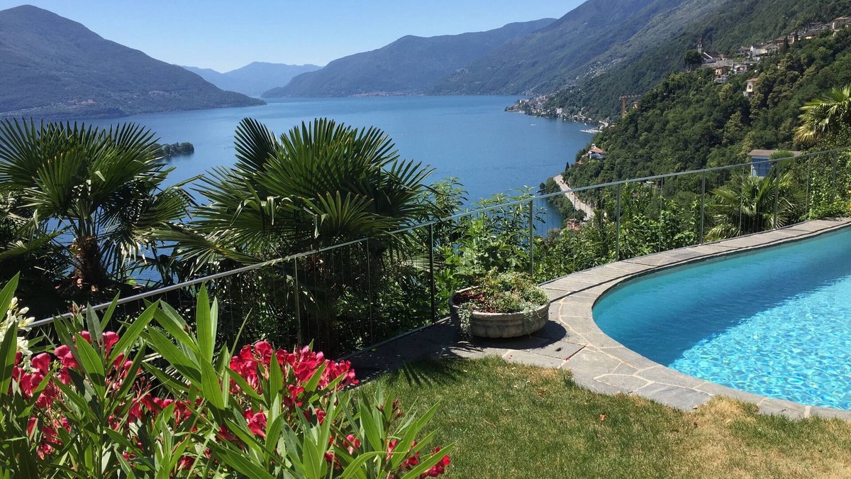 Ronco sopra Ascona Villa | Luxury villa, panoramic view of Lake Maggiore, heated large pool, 2 PP
