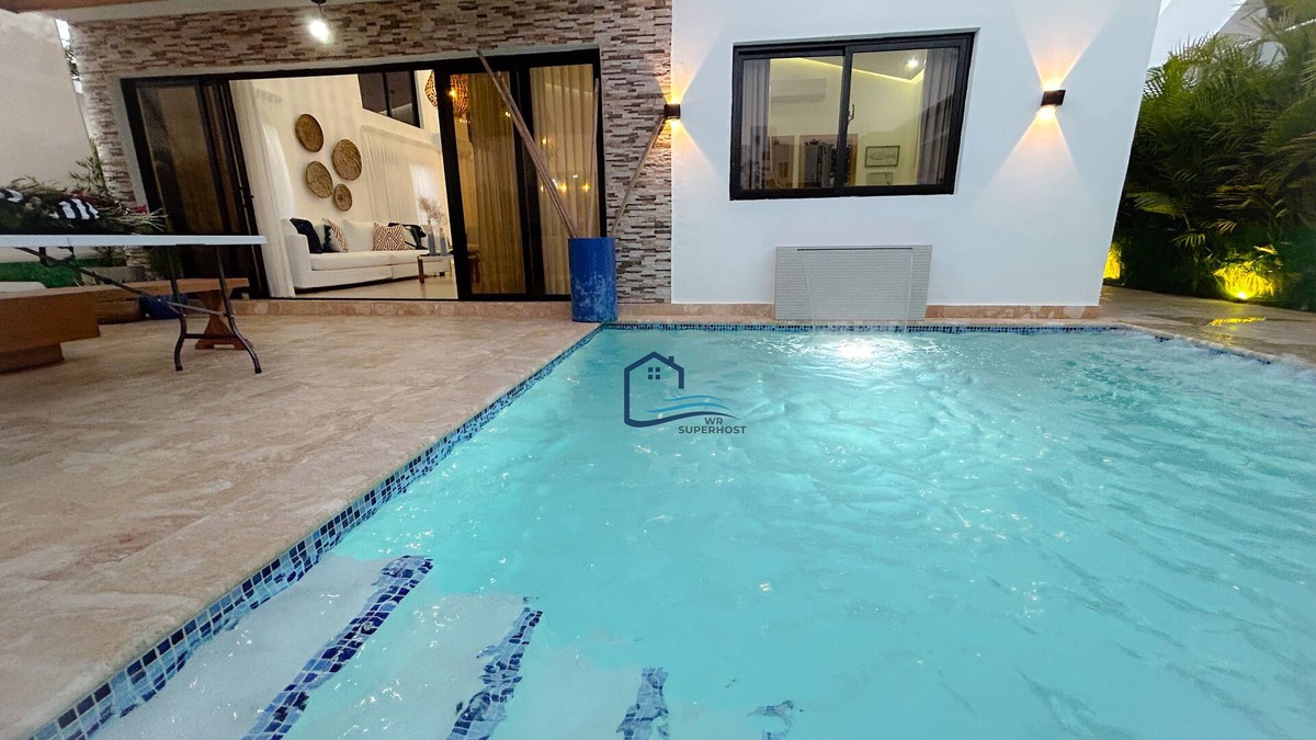 Juan Dolio Villa | Luxury Villa with Heated Private Pool near the Beach-Bars-Restaurants