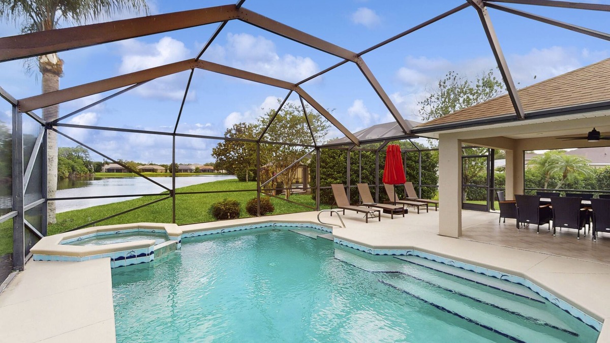 Melbourne House | Luxury waterfront home with private pool, hot tub, patio and WIFI