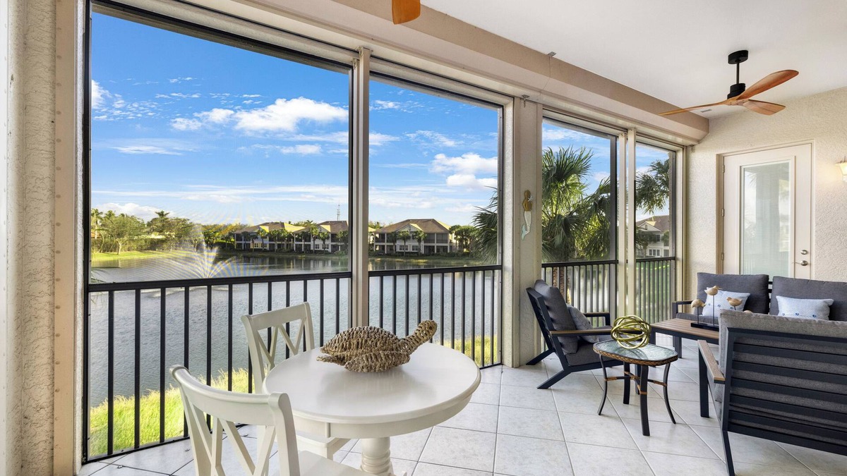 Miromar Lakes Condo | Luxury Waterfront Rental with wraparound water views at Miromar Lakes,