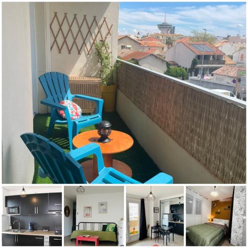 Palavas-les-Flots Apartment | M T2 climatisé à100m de la plage ,des bateaux ,des commerces, Une terrasse ensoleillée