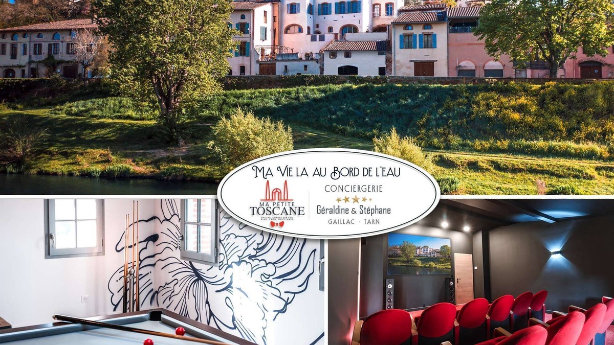 Gaillac House | Ma Vie là au bord de l'eau - Swimming pool, Spa, Fitness room - Games - Cinema