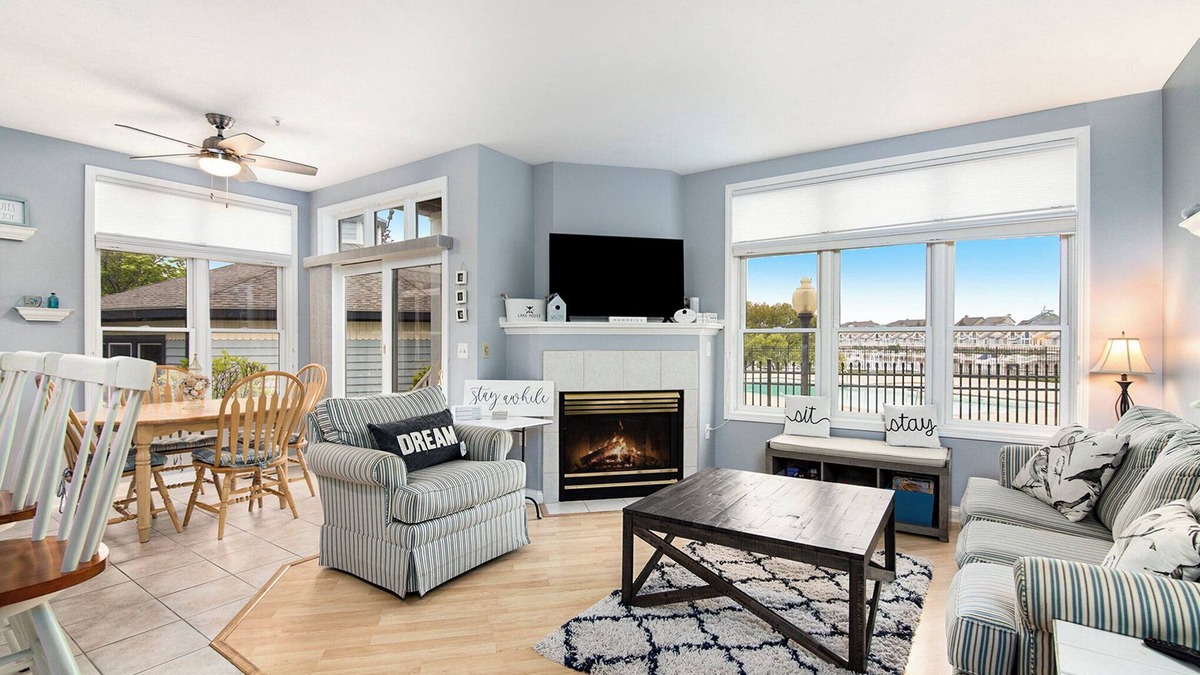 Manistee Condo | Main Floor Poolside Retreat