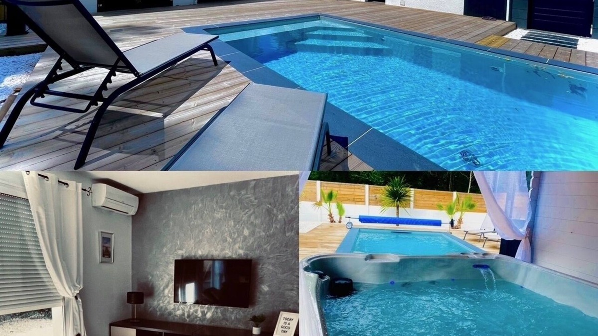 Biscarrosse House | Maison à Biscarrosse au Calme Avec Piscine et Jacuzzi