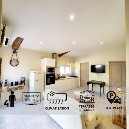 Salles-d'Aude House | Maison au calme - Clim - Wi-Fi - terrasse et cours
