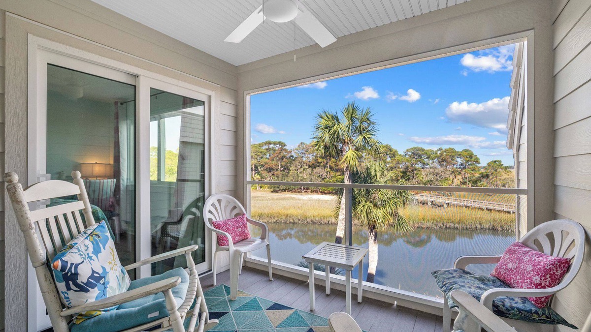 Saint Helena Island Villa | Marsh Views, Pet Friendly, On the Canal - 168 Beach Club Villa