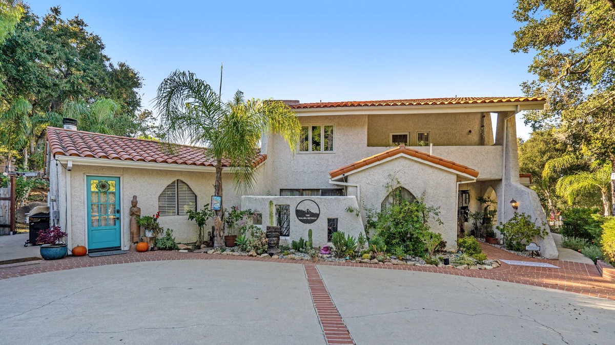 Calabasas House | Mediterranean paradise with lovely pool & spa, mountain-view yoga deck & patios